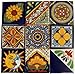 9 Hand Painted Talavera Mexican Tiles 4
