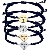 Personalized Figure Skating Gift, Engraved Figure Skating Adjustable Rope Bracelet, Figure Skating Jewelry for Women, Teens, Figure Skaters Gift