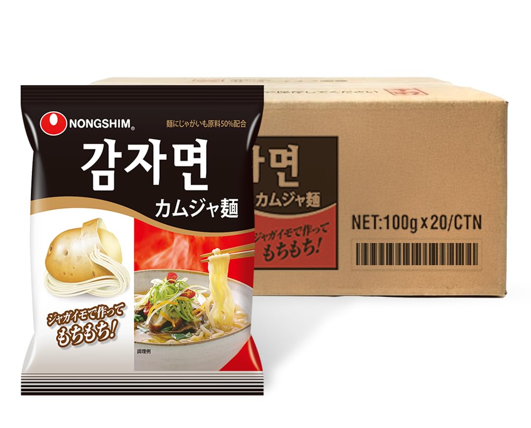 Nongshim 農心 公式 カムジャ麺 ジャガイモ麺（袋）20個 セット 韓国ラーメン もちもち ジャガイモ 袋麺商品画像
