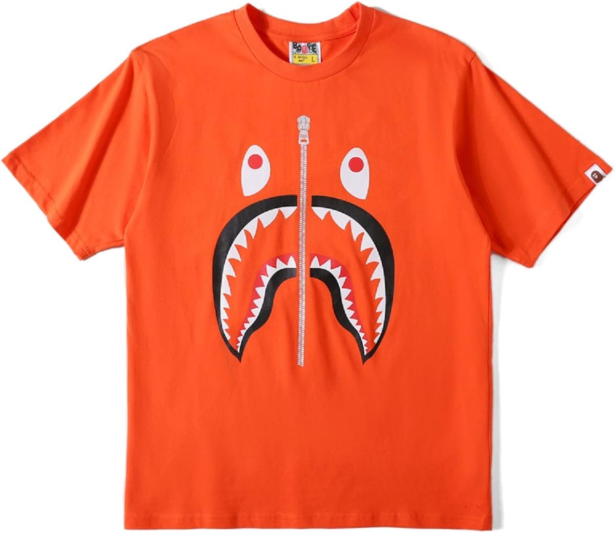 Big Mouth Shark Ape Bape Camo Casual T Shirt Tees Unisex with Round Neck Short Sleeve