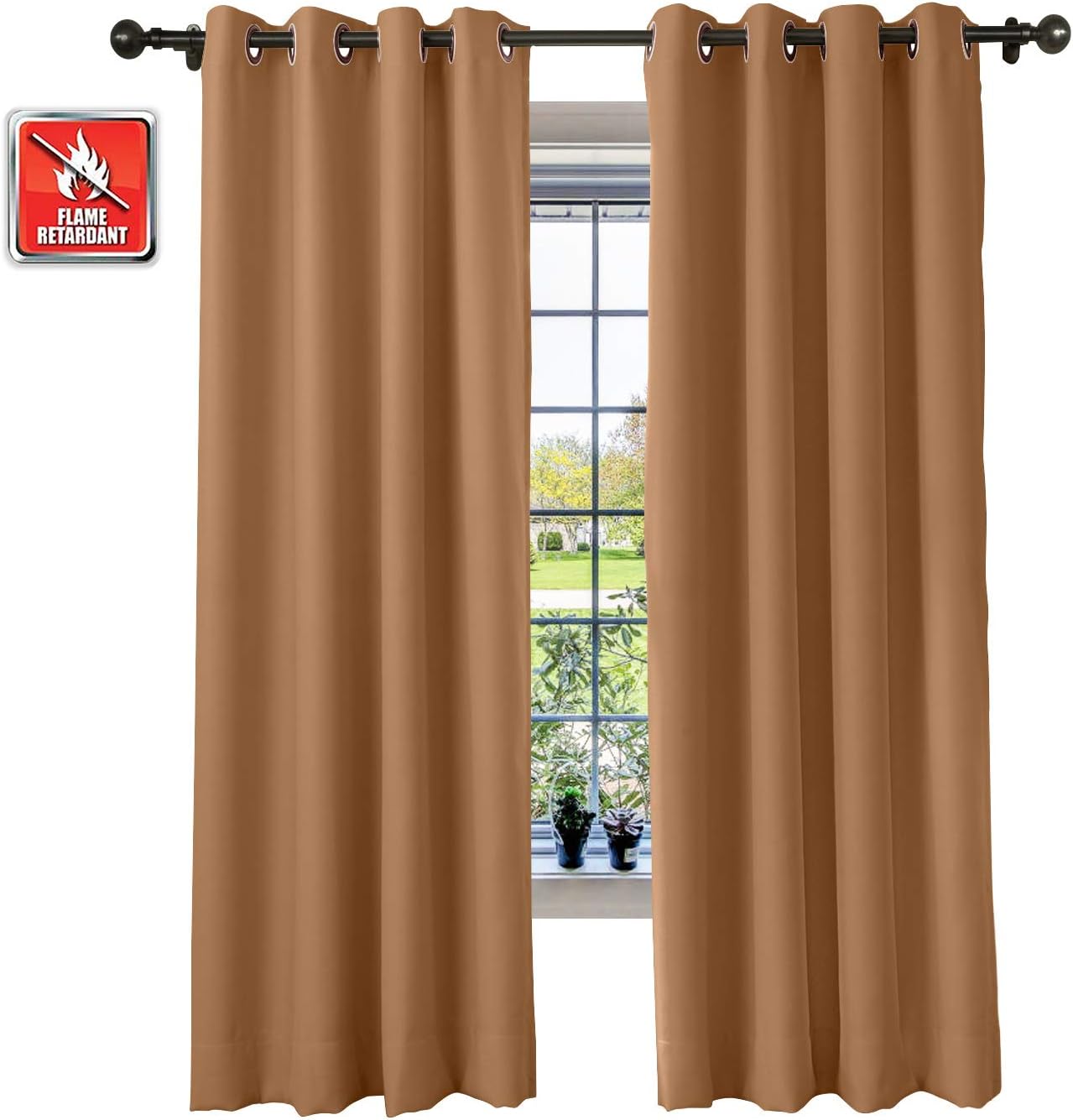 cololeaf Flame Retardant Fire Resistant Curtains Thermal