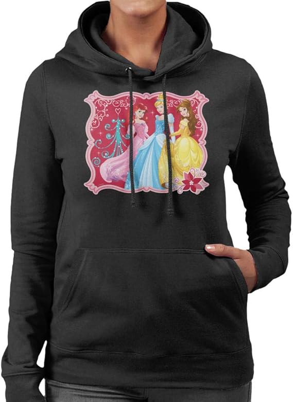 Disney Christmas Princesses Framed Design Women's Hooded Sweatshirt