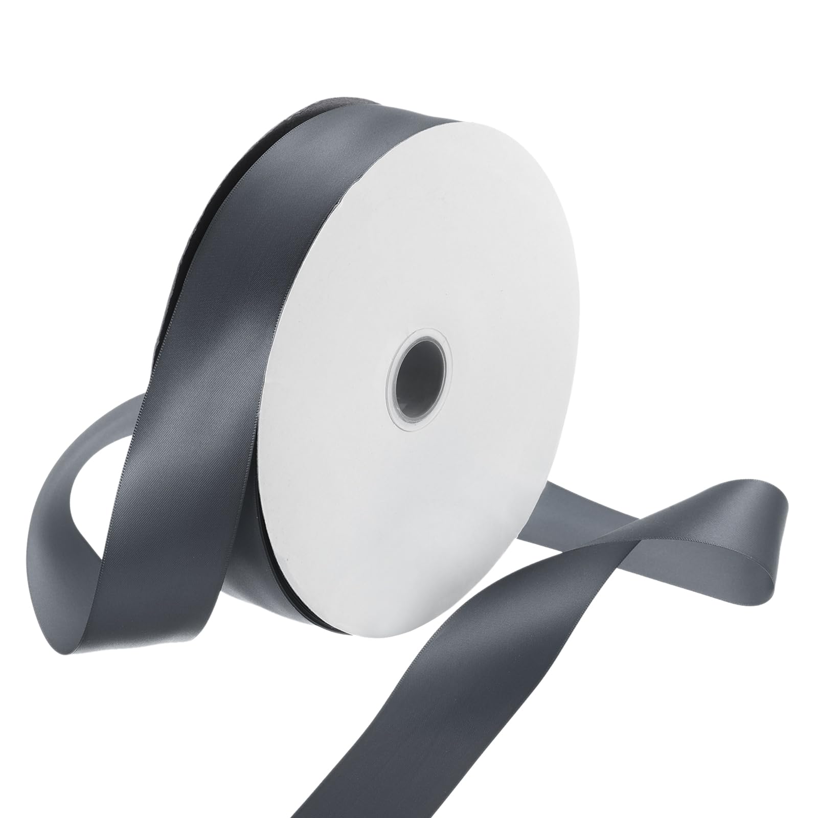 Rebower 38mm Satin Ribbon 91m Thick Double Face Grosgrain Silk Ribbon, [for Gift Wrapping, Hair Bows, Wedding, Cake, Flower] - 100 Yard/300ft/ Steel Blue