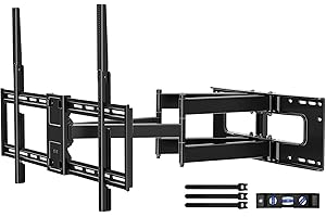 HOME VISION Full Motion Long Arm TV Wall Mount Bracket, Fits 75, 80, 85, 86, 98, 100 inch Flat or Curved TVs Up to 800x600 VESA & 165LBS, TV Mount with Full Motion, Swivel, Tilt, Extension, Heavy Duty