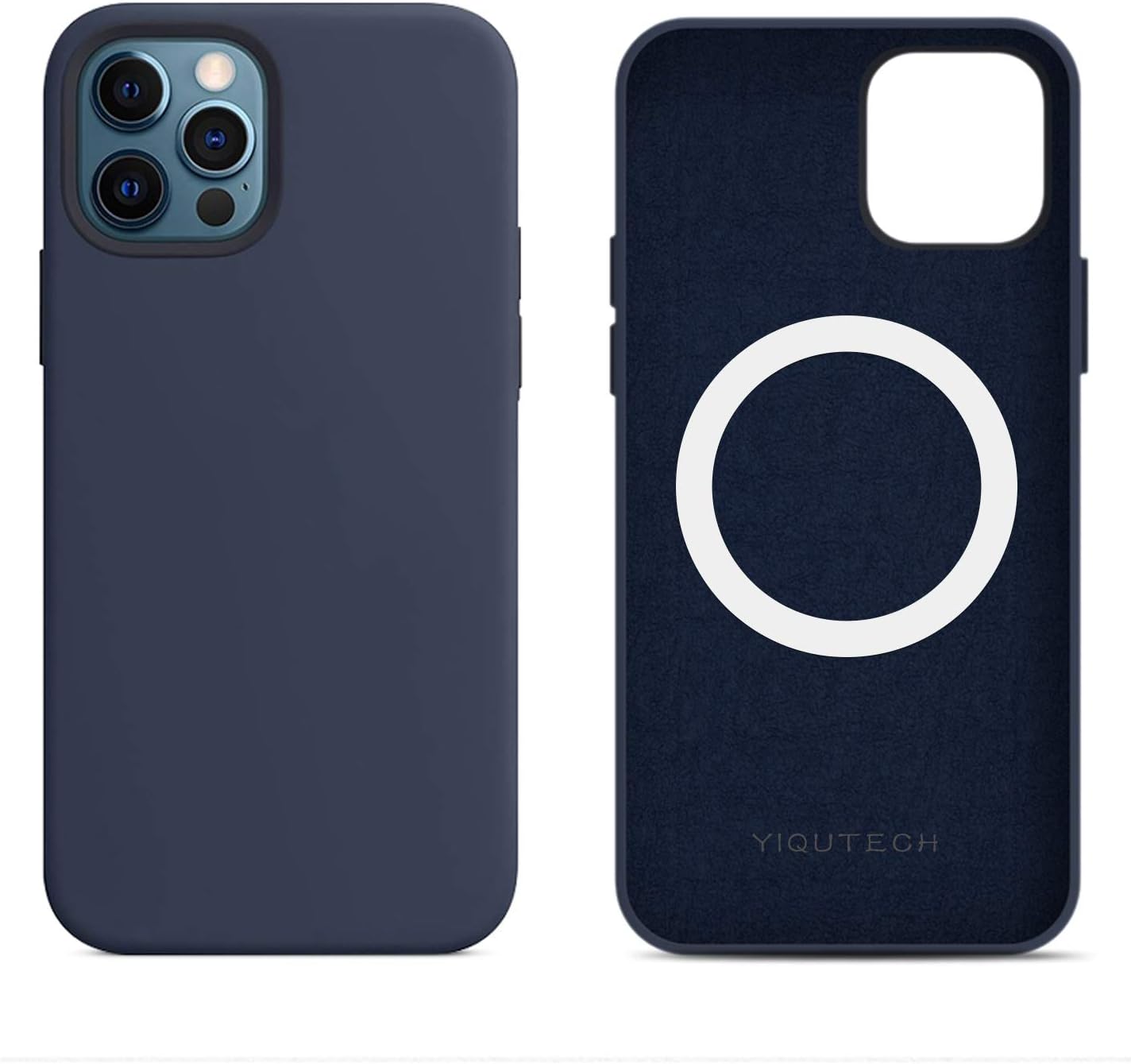 Amazon Com Yiqutech Silicone Case Compatible With Iphone 12 Pro Max Case With Magnetic Compatible With Magsafe Charger Blue