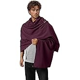 Heyigrow Shawl Scarf Vikings Cosplay Mens Medieval Neck Hooded Cape Women Retro Costume Cotton Renaissance Cloak for Party(Purple)