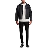 KARL LAGERFELD mens Chest Pocket Exposed Zipper Puffer Jacket