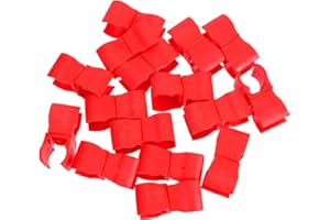 Totority 16Pcs Football Training Flag Pole Clips Red Agility Poles Connector Buckles for Soccer Marker Fit
