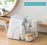 Grace Store 4Pcs Clear Storage Organisers Plastic Bathroom Kitchen Desk Tray view 2