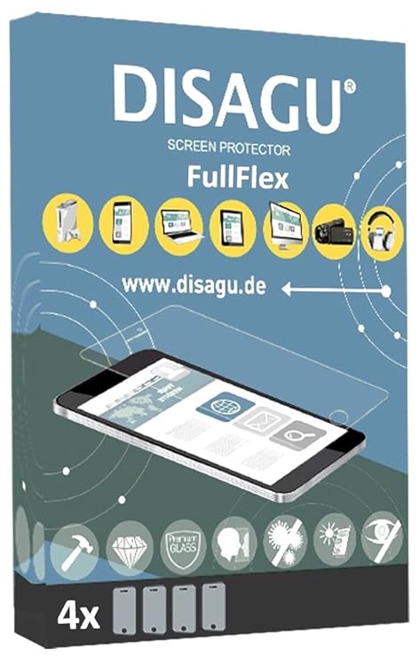 4x Disagu FullFlex Displayschutzfolie Displayfolie für DxO One (Blasenfreie Montage, für Geräte mit gebogenem Display)