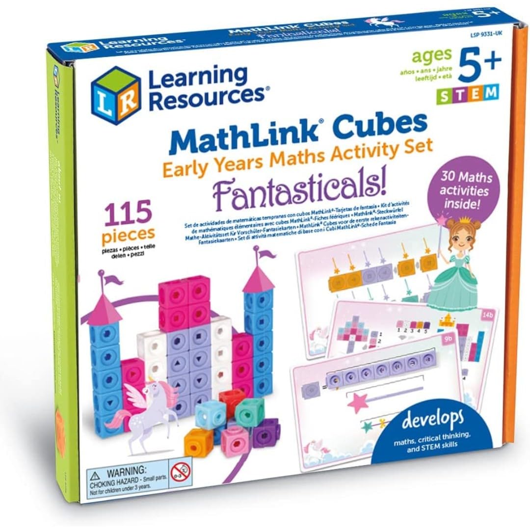 Learning Resources MathLink Cubes Early Maths Activity Set : Fantasticals, Ages 5+
