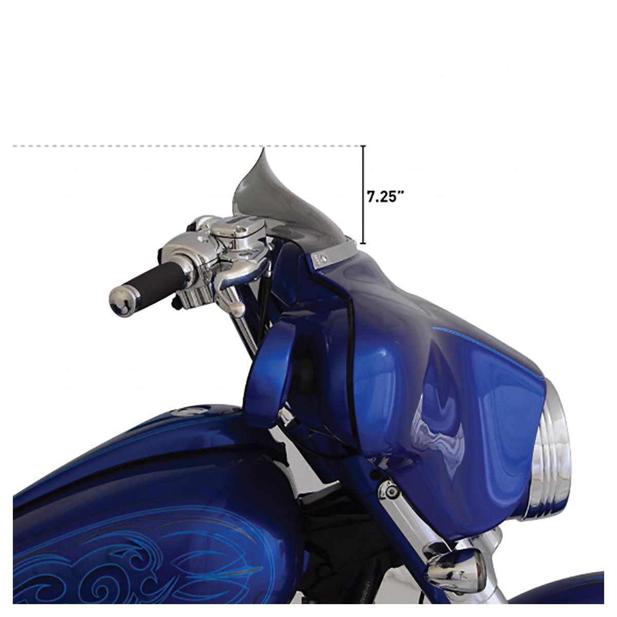 Klock Werks 23100212 Windshield Flare Smoke Dark 61/2