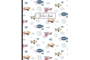 Sticker Book: Airplane Theme Sticker Book Collecting Album Blank Notebook.