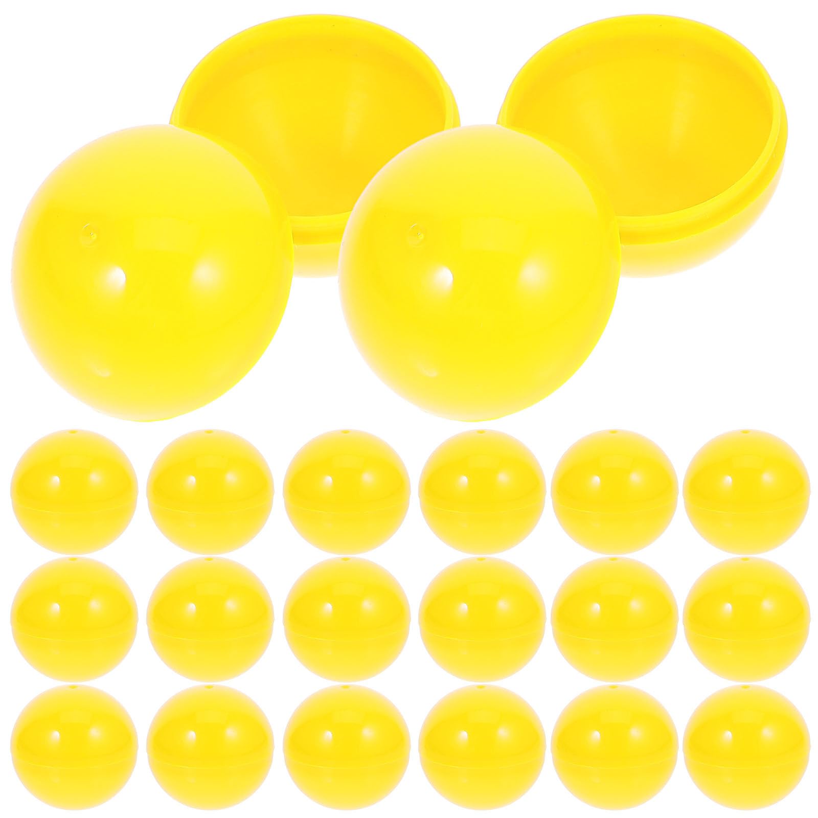 Pack of 50 Balls Balls for Opening Colourful Bingo Replacement 3 cm Separable Plastic Empty Round Lotto Table Tennis Gamble Game