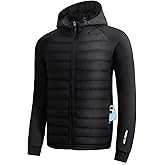 Pioneer Camp Men's Running Jacket Lightweight Puffer Jacket Hybrid Winter Warm Up Insulated Thermal Coat Hiking Golf Sports