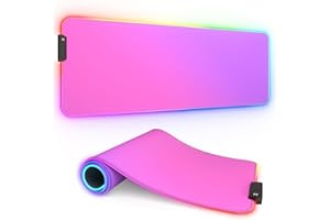 ITNRSIIET RGB Gaming Mouse Pad Full Desk XL Extended Large Gaming Mousepad 12 Lighting Modes, 30% Thicker, Big LED Desk Mat f