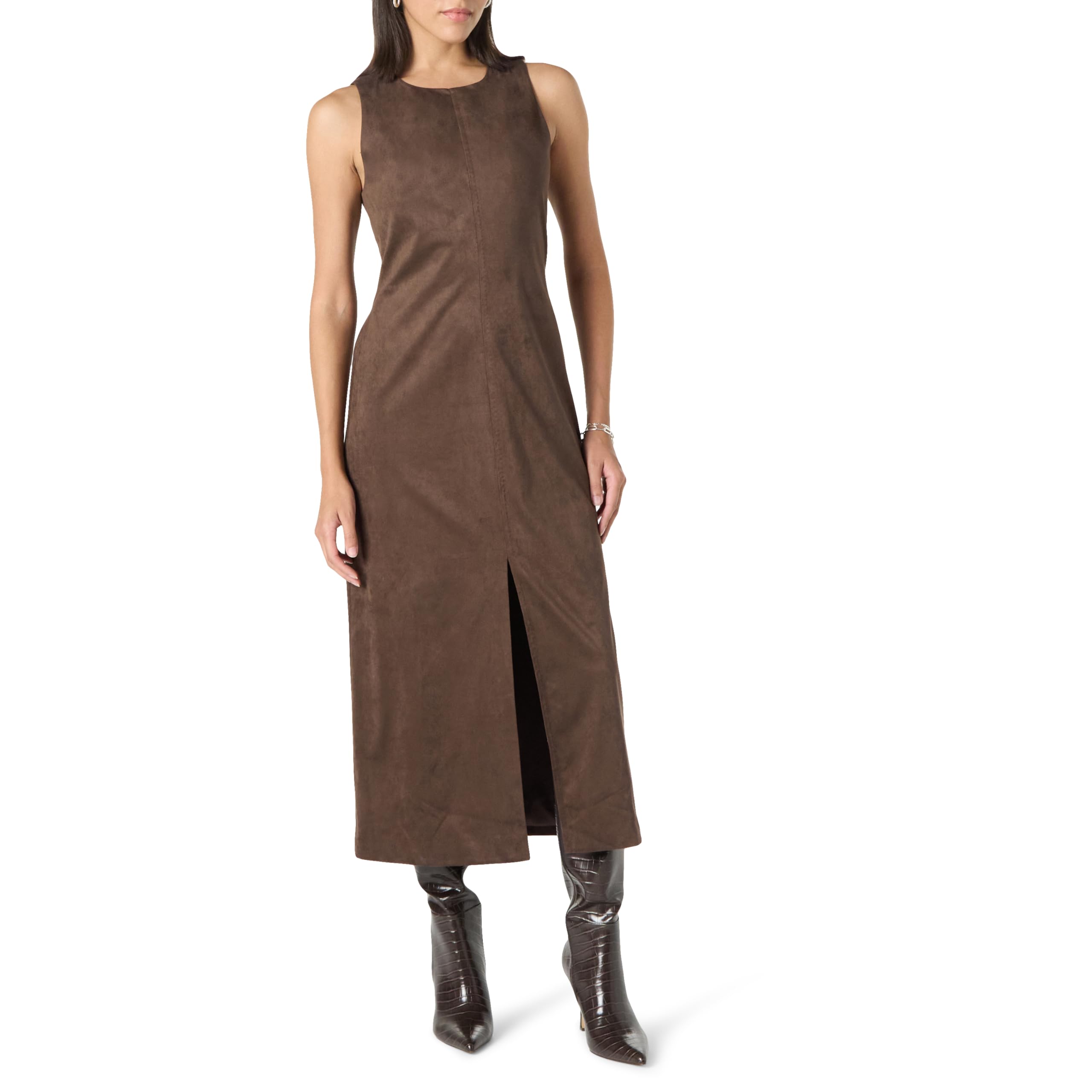 Don't Hang Up Faux Suede Dress