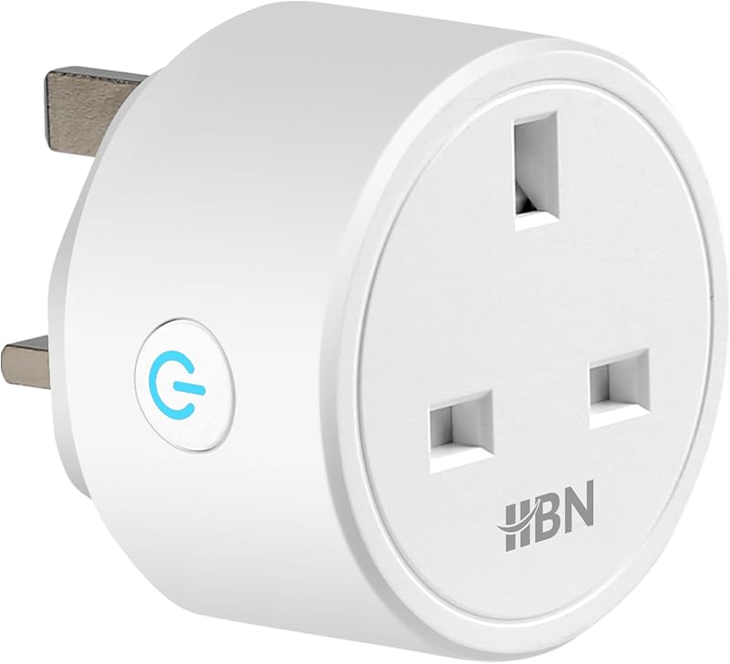 HBN Smart Plug WiFi Socket Voice Control Alexa Google Home 2.4GHz 13A 1 Pack