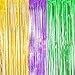 JOYIN 5PCS Mardi Gras Party Decoration with 1 PCS Fringe Curtain, 3 PCS Table Skirt and 1 PCS Garland Pack Mardi Gras Party Favor Supplies