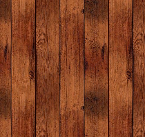 Round Tablecloth 55-inch wide | BROWN Rustic Wood Grain Vinyl Indoor &amp; Outdoor Table Cover