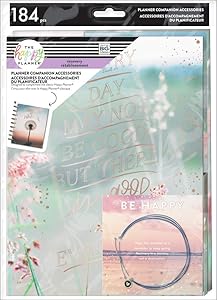 The Happy Planner Classic Planner Companion - Journaling & Planner Accessories - Recovery Progress Theme - Journaling Paper, Dry Erase Board, Sticker Sheets - 184 Pieces