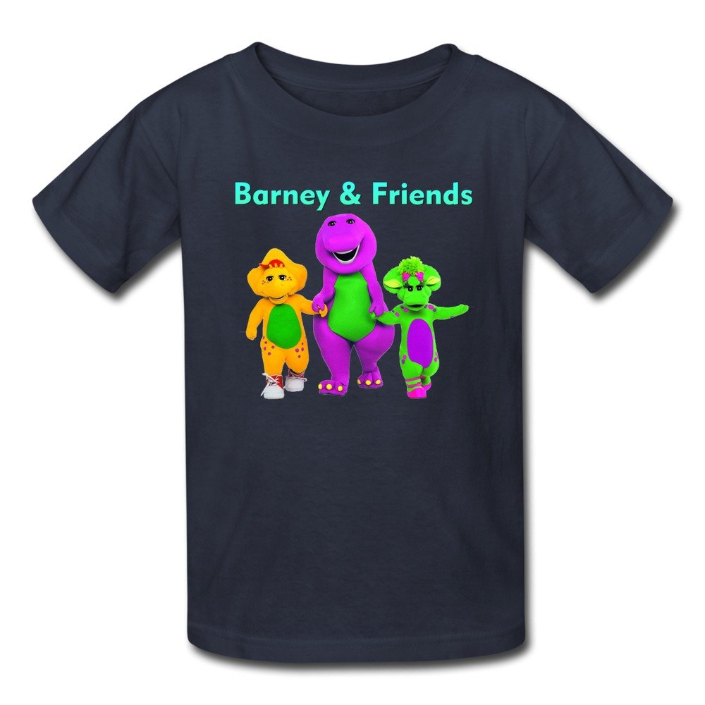 Bamwind Kid'S Vintage Barney & Friends T-Shirts Size Xl Navy (6262304338447)