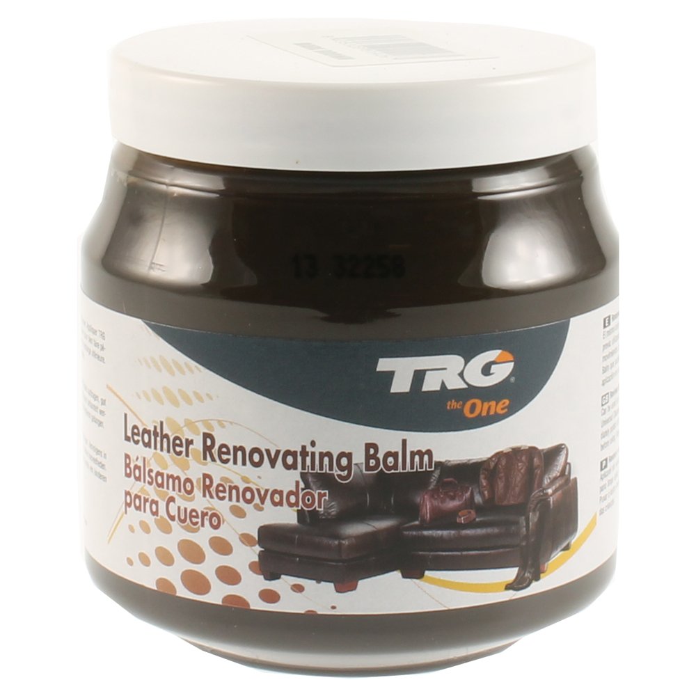 TRG the One Leather Renovating Balm, wax-based cream, cleanses and nourishes leather, Dark Brown, 300 ml