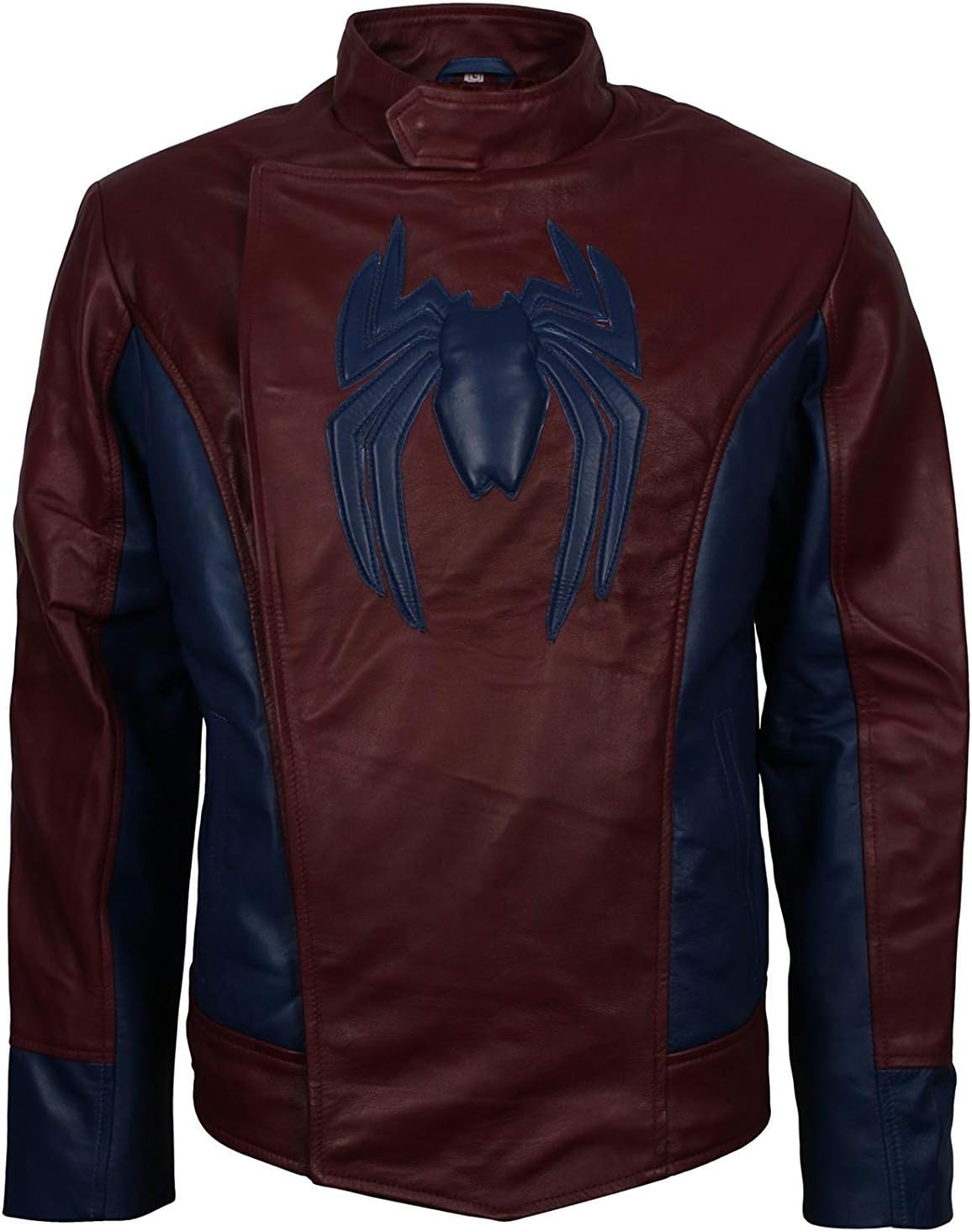 Mens Skull Genuine Leather Biker Jacket |Skull Embossed Genuine Distressed Leather Motorcycle Jacket