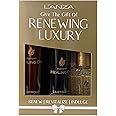 L'ANZA Renewing Luxury Hair Care Kit - Shampoo, Conditioner and Keratin Hair Oil for Enhancing Hair Volume and Achieving a Soft, Lustrous Texture - Ideal Birthday Gifts for Women (10.1/8.5/3.4 Fl Oz)