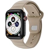 UPPERCASE Designs Premium Silicone Watch Band, Compatible with Apple Watch (42/44/45/49mm, Sand)
