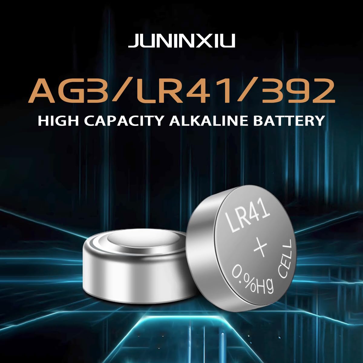 JUNINXIU LR41 Battery L736F Battery AG3 Battery LR41 /192 / AG3 / V3GA/L736h 1.5V Battery Alkaline Button Cell Batteries (10 Count)