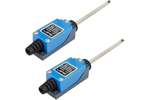 Yusheng 2PCS ME-9101 Momentary Limit Switch Travel Switch, Flexible Coil Spring Rod Momentary Limit Switch arduino Switch NC-NO CNC Mill Laser Plasma Router (2PCS, ME-9101 Flexible Coil Spring Rod)