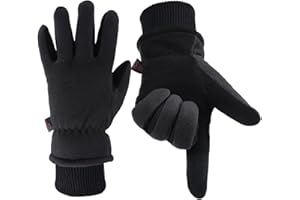 OZERO Men & Women Winter Gloves -30°F Deerskin Leather Water-resistant Windproof Cold Weather Glove for Driving Hiking