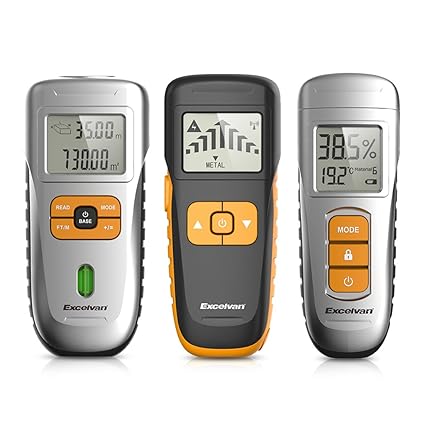 Excelvan LCD Digital Display Medidor de humedad para madera, Detector de voltaje CA & metal