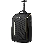 GOTECH Rolling Backpack Waterproof Commuter Backpack with Wheels for Business, Laptop Compartment for 15.6-Inch Laptop, Wheeled Carry-On Bag for Adults
