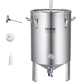 VEVOR Fermentation Tank 16 Gal,Stainless Steel Beer Brew Fermentor, Brew Bucket Fermentor for Home Brewing with Conical Base Brewing Equipment