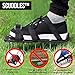 scuddles Lawn Aerator Shoes, 3 Straps Heavy Duty Spike Aerating Sandals for Soil with Adjustable Straps - Sturdy Universal Size, Men Women NO Assembly Needed Use Straight Out of Box