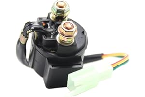 GRANDI Starter Solenoid Relay, 12 V High Power for GY6 Engines, Heat-Resistant with Alloy Housing & Waterproof Sealed Design, Universal for ATVs Motorcycles Scooters (Black)