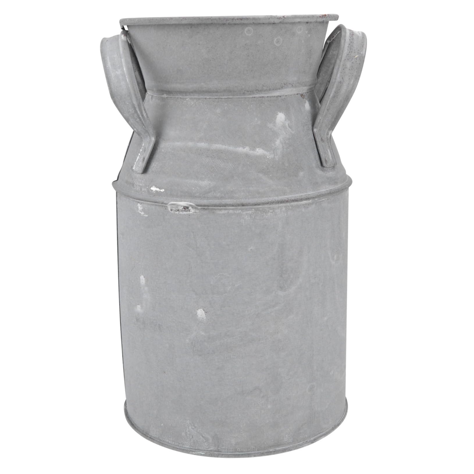 YARNOW Rustic Vase French Style Country Primitive Jug Iron Milk Can Farmhouse Galvanized Vase Vintage Tin Bucket Metal Pitcher Flower Container Silver