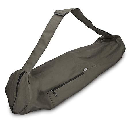 Navaris Yogatasche für Yogamatte aus Baumwolle - Tasche für Yoga Matte mit Reißverschluss Tragegurt - Große Hülle 72 x 29cm -