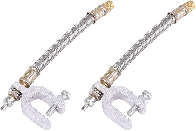 Amazon Uxcell タイアタイヤバルブエクステンションアダプター ステンレス鋼 タイア タイヤ バルブ 軸 延長 アダプター 車用 トラック トレーラー Rv トレーラー 16cm エアバルブ 車 バイク