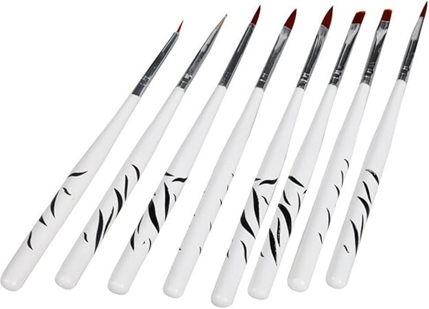 Amazon ネイルブラシ ネイルデザインペン 定番ブラシ８本セット フラット オーバル フレンチ ジェルブラシ スクエア 筆 ネイルアート ネイル用品 ノーブランド品 ビューティー 通販