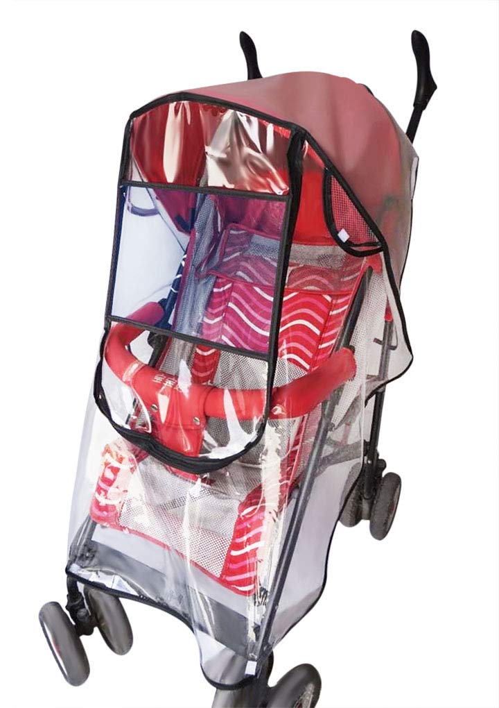 Universal Stroller Rain Cover for Pushchair Pram Buggy Upgrade Rainproof Dustproof Windproof Rain Cover with Canopy and Zipper Door Easy Baby Lift in and Out,Easy to Install,Ideal Air Circulation
