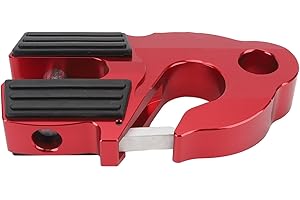 ATV Winch Hook, 16T Breaking Strength, Safety Latch, Aluminum Alloy, Clevis Slip Hook, Off Road Vehicle Towing Accessories fo