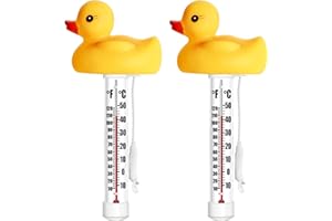 GARDTECH 2 Pack Floating Pool Thermometer, Easy Accurate Read for Water Temperature, Sturdy and Shatter-Resistant Temperature Gauge Meter with String for Swimming Pools, Hot tub, Spa (Duck)