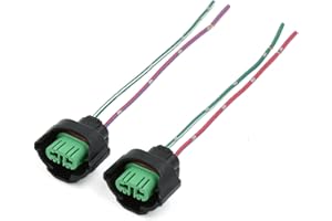 uxcell 2 Pcs H11 Headlight Bulb Female Wire Harness Connector Wiring Socket
