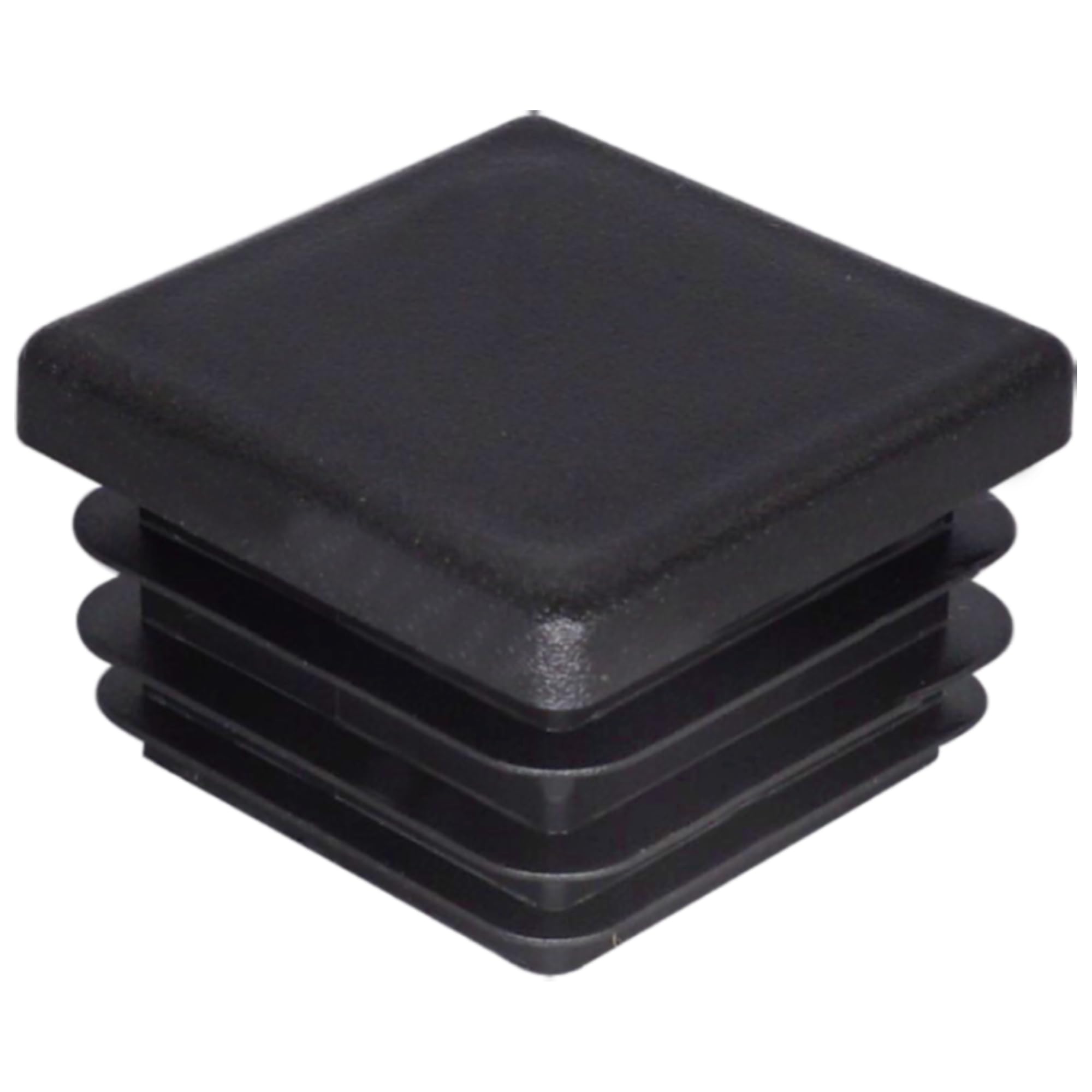 SKIR'CO (20 pcs) Square Plastic Plugs 30 x 30 mm, Mat Tube End Caps, Square Tube Inserts, Fence Post Plugs, Black RAL 9005