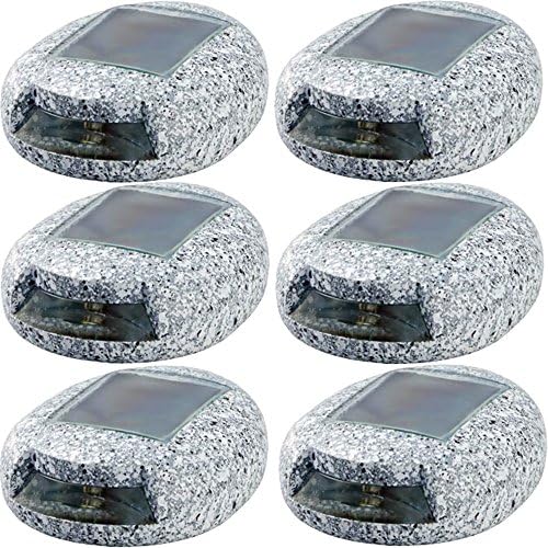 Gray Integrated LED Deck Light with Solar Panel (6-Pack)