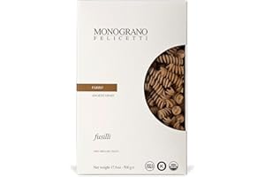 Monograno Felicetti Farro Fusilli Pasta Italian Organic Non-GMO 17.6oz (500g)