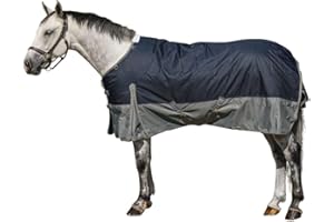 Dura-Tech Viking Horse Turnout Sheet | Open Front with 2 Buckle | Waterproof, Windproof & Breathable Blanket | Criss-Cross Surcingle | Winter Horse Blanket